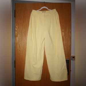 Yellow wide leg slacks